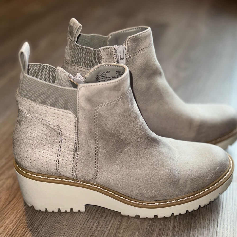SONOMA Gray Suede Ankle Boots